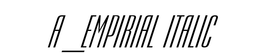 A_Empirial Italic Yazı tipi ücretsiz indir